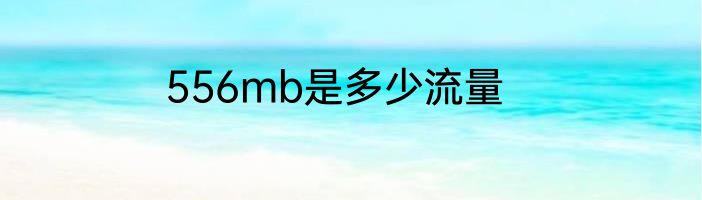 556mb是多少流量