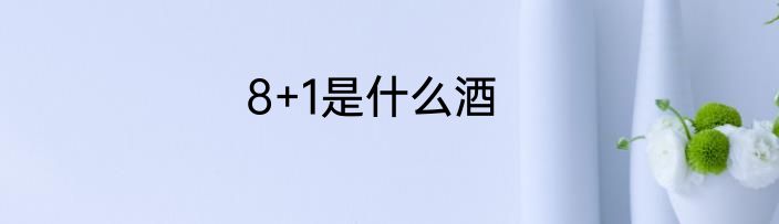 8+1是什么酒