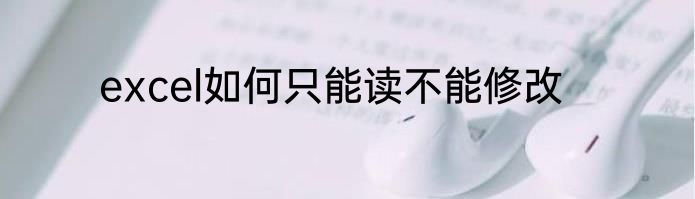 excel如何只能读不能修改