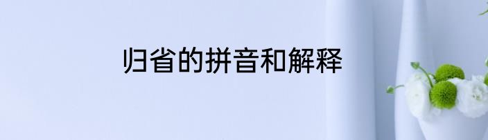 归省的拼音和解释