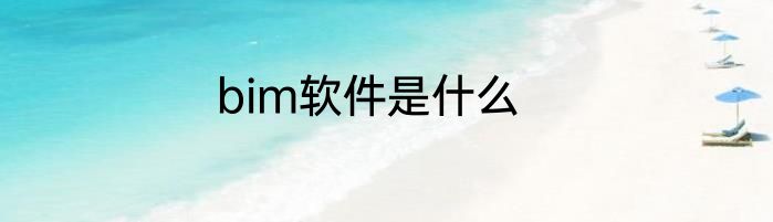 bim软件是什么