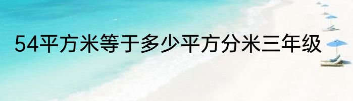 54平方米等于多少平方分米三年级