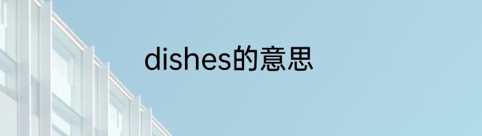 dishes的意思