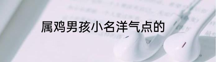 属鸡男孩小名洋气点的