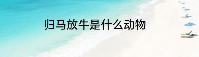 归马放牛是什么动物