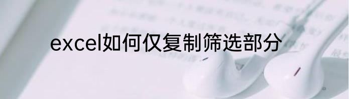 excel如何仅复制筛选部分