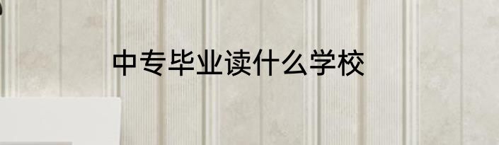 中专毕业读什么学校