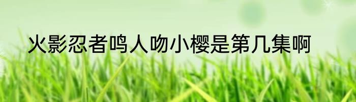 火影忍者鸣人吻小樱是第几集啊