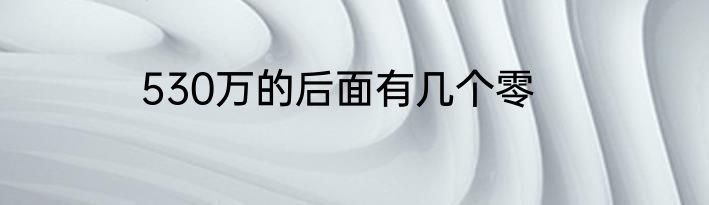 530万的后面有几个零