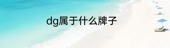 dg属于什么牌子