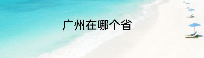 广州在哪个省