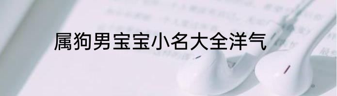 属狗男宝宝小名大全洋气