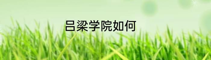 吕梁学院如何