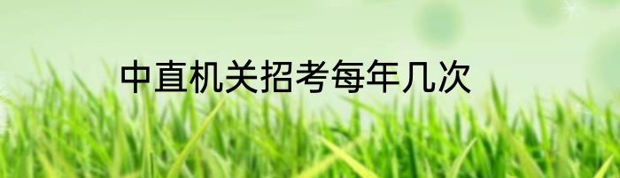 中直机关招考每年几次