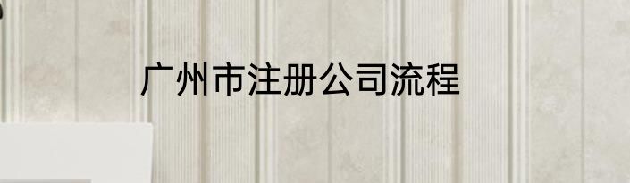 广州市注册公司流程