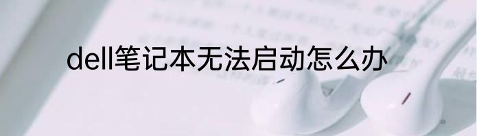 dell笔记本无法启动怎么办