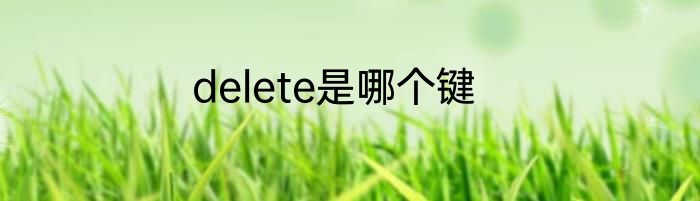 delete是哪个键