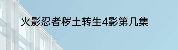 火影忍者秽土转生4影第几集