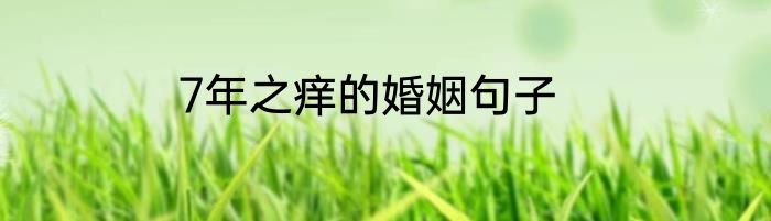 7年之痒的婚姻句子