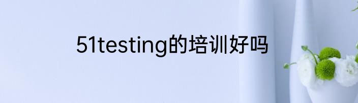 51testing的培训好吗