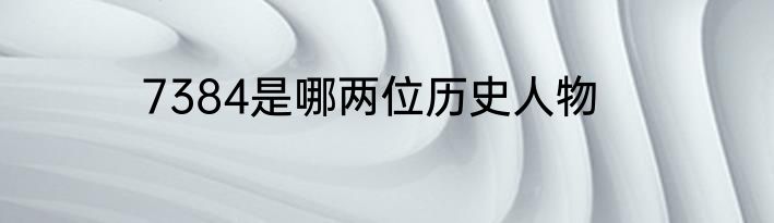 7384是哪两位历史人物