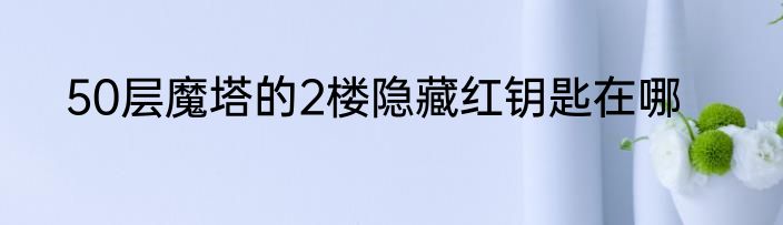 50层魔塔的2楼隐藏红钥匙在哪