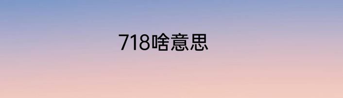 718啥意思