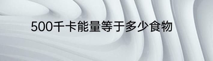 500千卡能量等于多少食物
