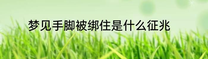 梦见手脚被绑住是什么征兆