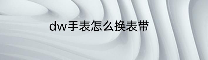 dw手表怎么换表带