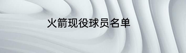 火箭现役球员名单