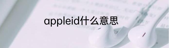 appleid什么意思