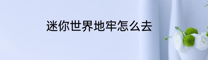 迷你世界地牢怎么去