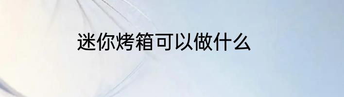 迷你烤箱可以做什么