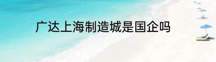 广达上海制造城是国企吗