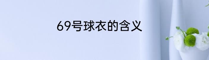69号球衣的含义