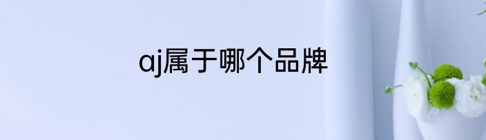 aj属于哪个品牌