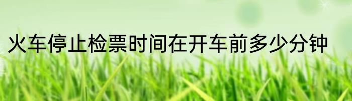 火车停止检票时间在开车前多少分钟