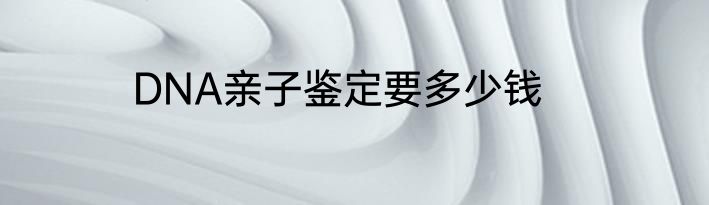 DNA亲子鉴定要多少钱