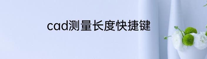 cad测量长度快捷键