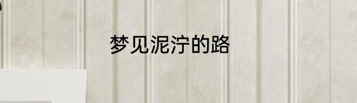 梦见泥泞的路