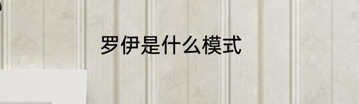 罗伊是什么模式