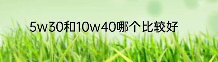 5w30和10w40哪个比较好