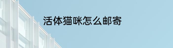 活体猫咪怎么邮寄