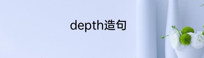depth造句