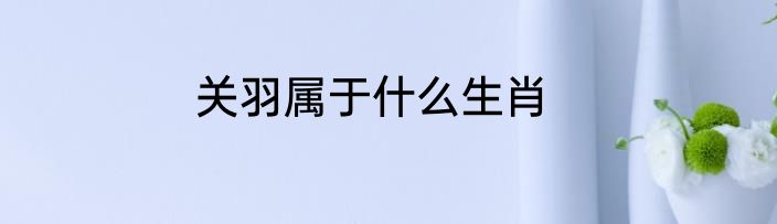 关羽属于什么生肖
