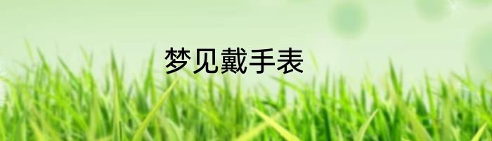 梦见戴手表