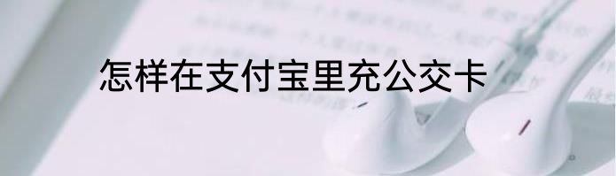 怎样在支付宝里充公交卡