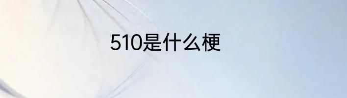510是什么梗