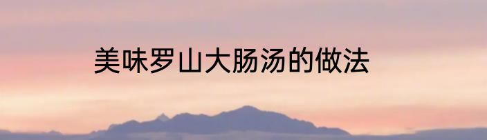 美味罗山大肠汤的做法